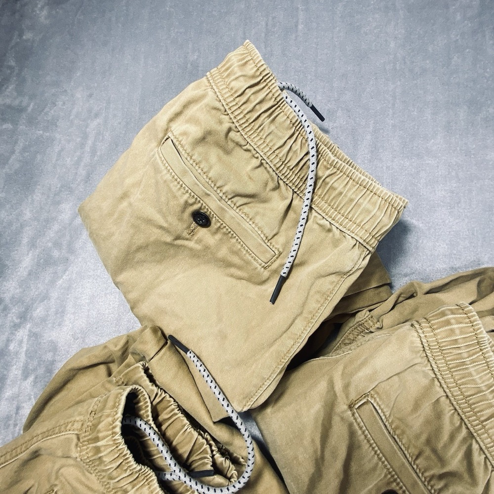 Aeropostale Joggers Medium Brown Pants Casual Drawstring Loose  Tapered 3 Pair - Picture 9 of 11